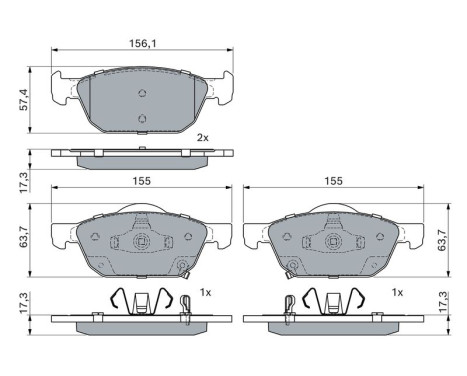 Brake Pad Set, disc brake BP1959 Bosch, Image 7