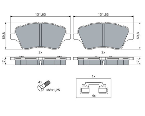 Brake Pad Set, disc brake BP1966 Bosch, Image 7