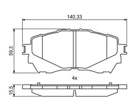 Brake Pad Set, disc brake BP1967 Bosch, Image 7