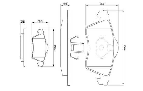 Brake Pad Set, disc brake BP197 Bosch, Image 2