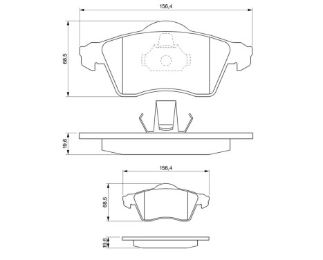Brake Pad Set, disc brake BP197 Bosch, Image 6
