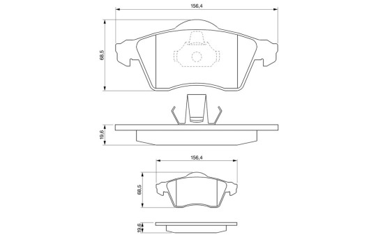 Brake Pad Set, disc brake BP197 Bosch, Image 6
