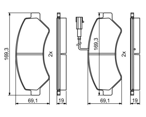 Brake Pad Set, disc brake BP1973 Bosch, Image 7