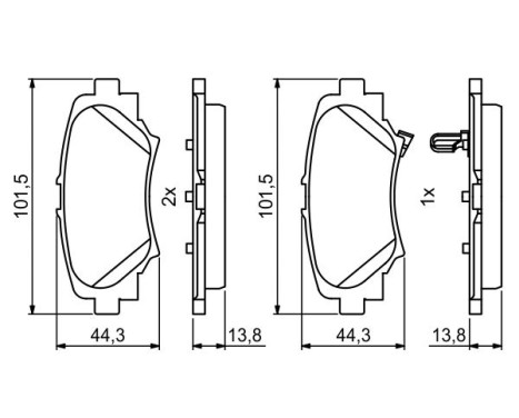 Brake Pad Set, disc brake BP1977 Bosch, Image 7