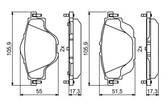 Brake Pad Set, disc brake BP1979 Bosch, Image 5