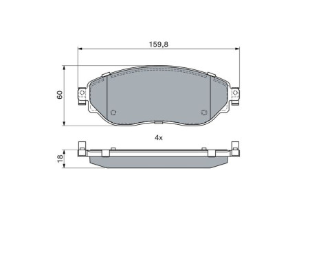 Brake Pad Set, disc brake BP1991 Bosch, Image 7