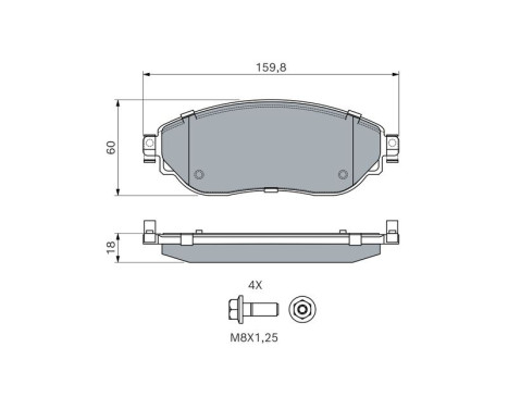 Brake Pad Set, disc brake BP1991 Bosch, Image 7