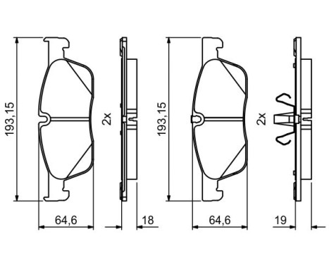 Brake Pad Set, disc brake BP1992 Bosch, Image 7