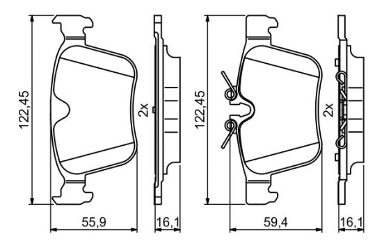 Brake Pad Set, disc brake BP1993 Bosch, Image 6