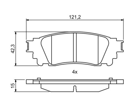 Brake Pad Set, disc brake BP1996 Bosch, Image 7