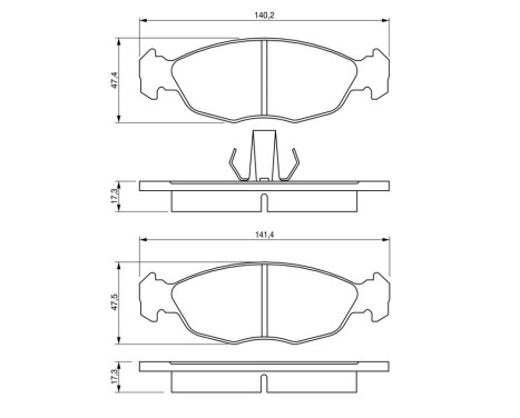 Brake Pad Set, disc brake BP200 Bosch, Image 6