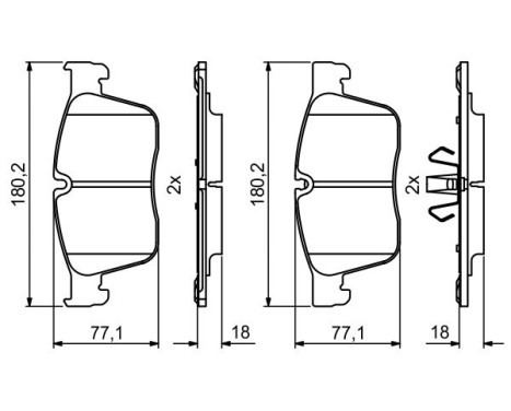 Brake Pad Set, disc brake BP2003 Bosch, Image 7