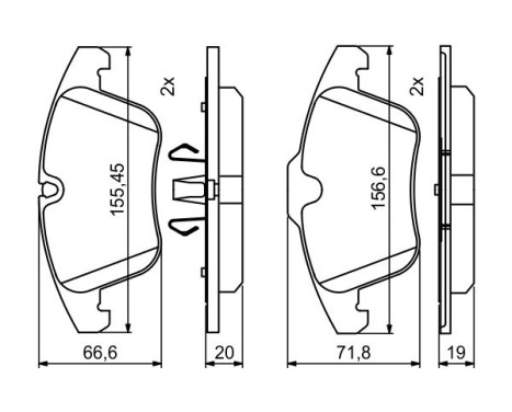 Brake Pad Set, disc brake BP2004 Bosch, Image 7