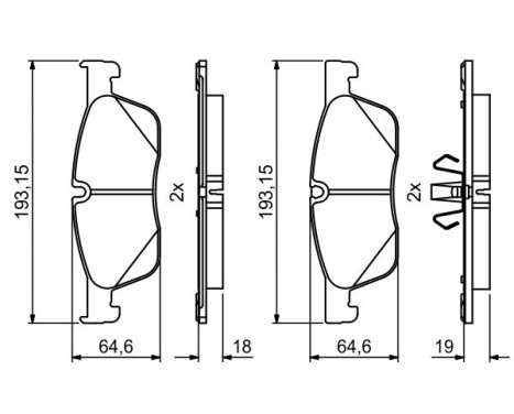 Brake Pad Set, disc brake BP2005 Bosch, Image 7