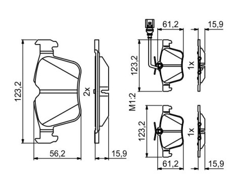 Brake Pad Set, disc brake BP2009 Bosch, Image 7