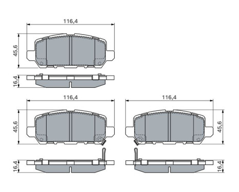 Brake Pad Set, disc brake BP2012 Bosch, Image 7