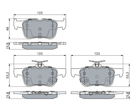 Brake Pad Set, disc brake BP2013 Bosch, Image 3