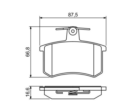 Brake Pad Set, disc brake BP2020 Bosch, Image 7