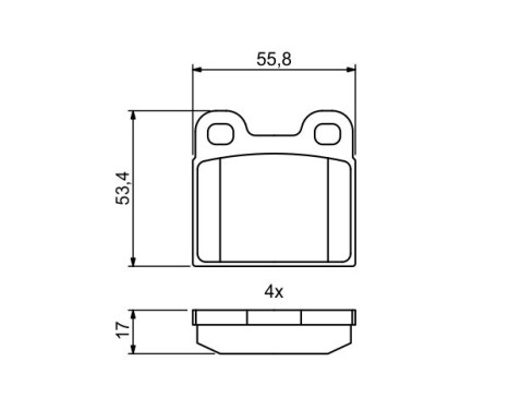 Brake Pad Set, disc brake BP2021 Bosch, Image 7