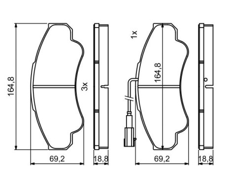 Brake Pad Set, disc brake BP2024 Bosch, Image 7