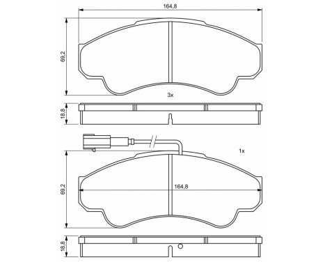 Brake Pad Set, disc brake BP2024 Bosch, Image 8