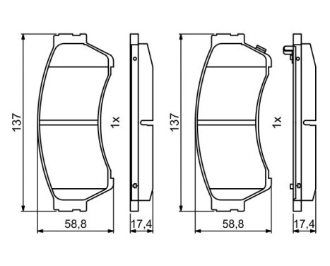 Brake Pad Set, disc brake BP2034 Bosch, Image 7