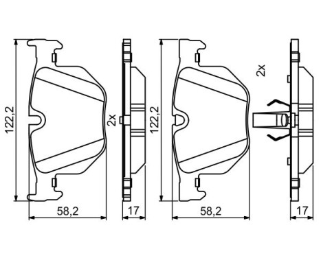 Brake Pad Set, disc brake BP2036 Bosch, Image 7