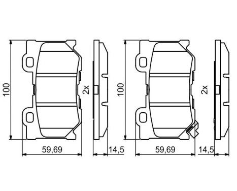 Brake Pad Set, disc brake BP2037 Bosch, Image 7