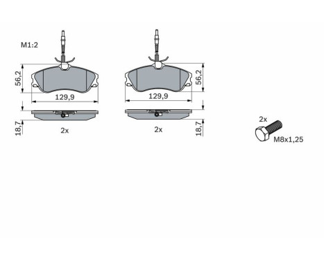 Brake Pad Set, disc brake BP204 Bosch, Image 6