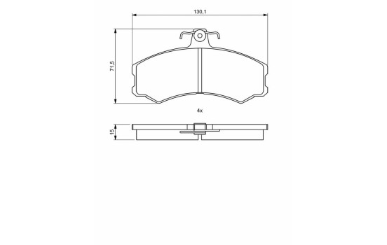 Brake Pad Set, disc brake BP2040 Bosch, Image 8