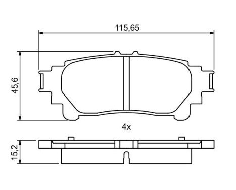 Brake Pad Set, disc brake BP2047 Bosch, Image 7