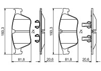 Brake Pad Set, disc brake BP2049 Bosch
