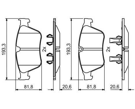 Brake Pad Set, disc brake BP2049 Bosch, Image 7