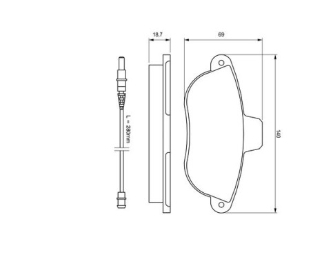 Brake Pad Set, disc brake BP205 Bosch, Image 3