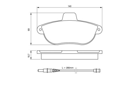 Brake Pad Set, disc brake BP205 Bosch, Image 8
