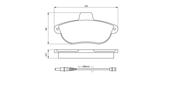 Brake Pad Set, disc brake BP205 Bosch, Image 8