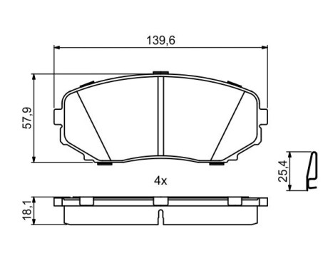 Brake Pad Set, disc brake BP2053 Bosch, Image 7