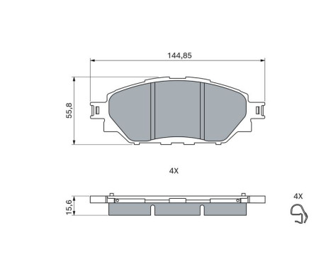 Brake pad set, disc brake BP2057 Bosch, Image 5