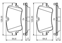 Brake Pad Set, disc brake BP2058 Bosch