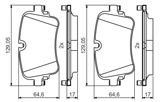 Brake Pad Set, disc brake BP2058 Bosch