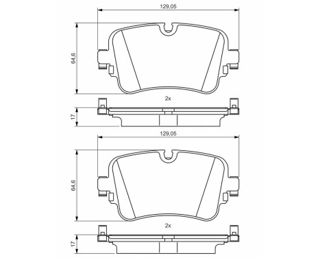 Brake Pad Set, disc brake BP2058 Bosch, Image 6