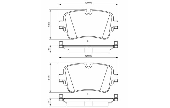 Brake Pad Set, disc brake BP2058 Bosch, Image 6