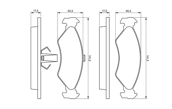 Brake Pad Set, disc brake BP206 Bosch, Image 5