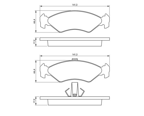 Brake Pad Set, disc brake BP206 Bosch, Image 6
