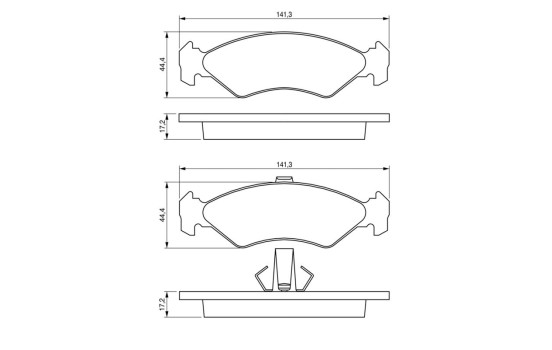Brake Pad Set, disc brake BP206 Bosch, Image 6