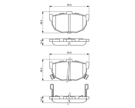 Brake Pad Set, disc brake BP208 Bosch, Image 6