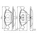 Brake pad set, disc brake BP2135 Bosch
