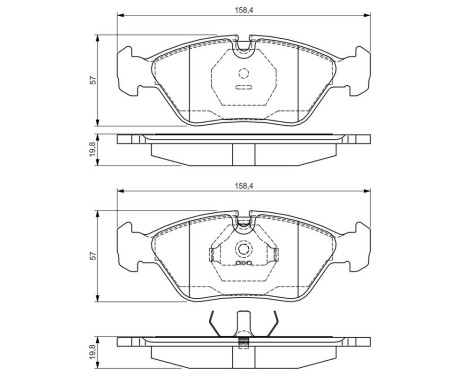 Brake pad set, disc brake BP2135 Bosch, Image 6
