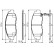Brake pad set, disc brake BP2140 Bosch