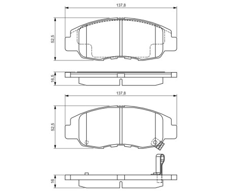 Brake pad set, disc brake BP2140 Bosch, Image 6